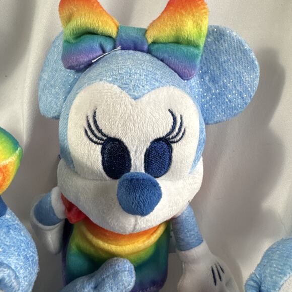 Disney Rainbow Pride Plush Plushies Set of 4 NWOT Pluto Minnie Donald Daisy - Picture 4 of 11